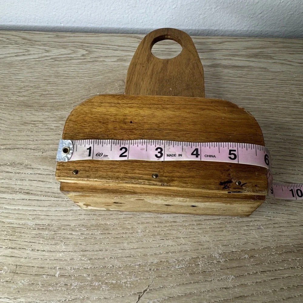 Vintage Handmade Wood Paper Napkin Holder Cottagecore Farmhouse‎ Country Folk